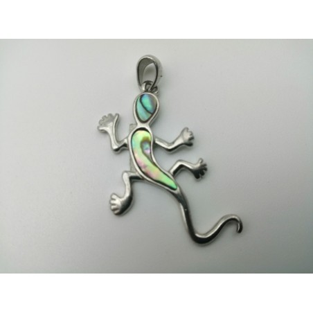 0568BA016 7  CIONDOLO GECO ABALONE