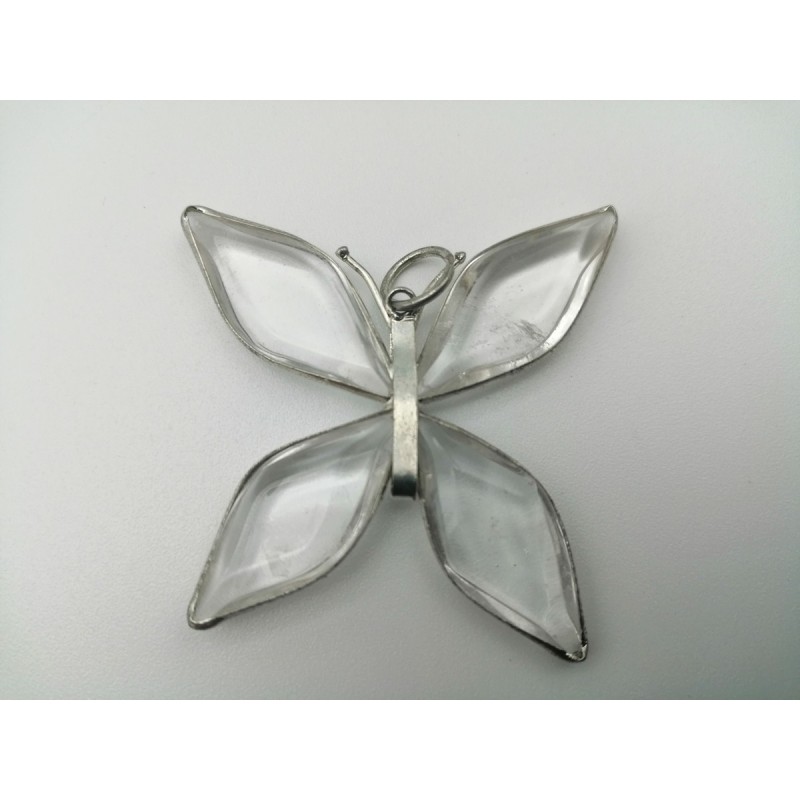 0568KR016 2  CIONDOLO FARFALLA CRISTAL