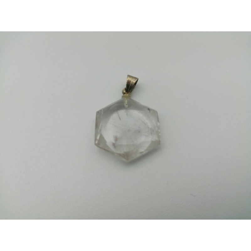 0568QO016 13  CIONDOLO STELLA DAVID QUARZO RUTILA