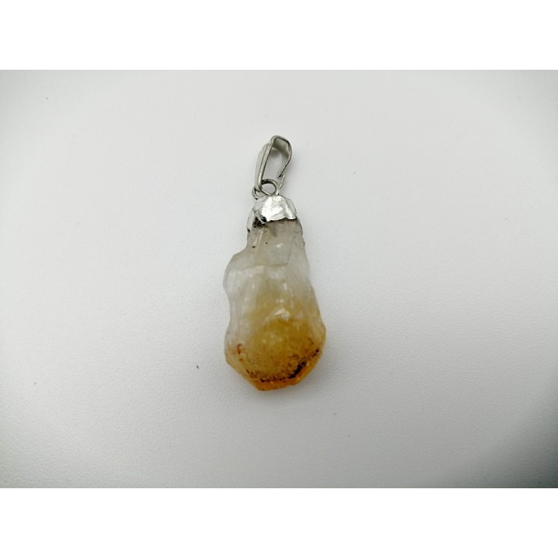 0569CN016 17  CIONDOLO PIETRA GREZZA CITRINO