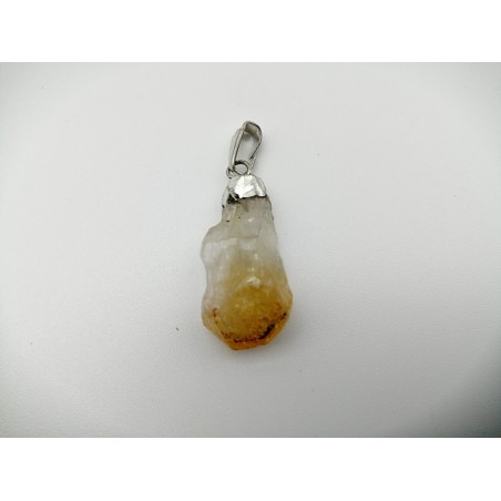0569CN016 17  CIONDOLO PIETRA GREZZA CITRINO