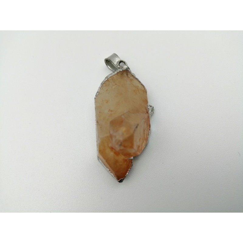 0569QE016 2  CIONDOLO PIETRA QUARZO EMATOIDE