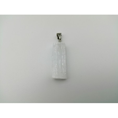 0569SE016 14  CIONDOLO PIETRA GREZZA SELENITE