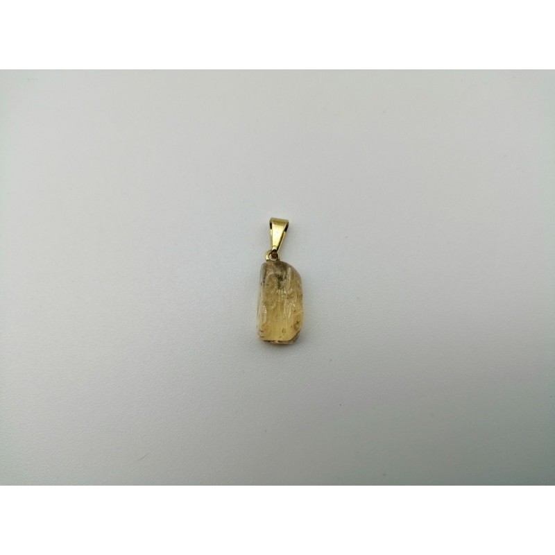 0569TI016 3  CIONDOLO PIETRA GREZZA TOPAZIO