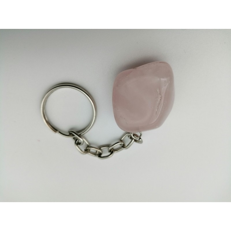 0571QR016 6  PORTACHIAVI QUARZO ROSA