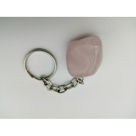 0571QR016 6  PORTACHIAVI QUARZO ROSA