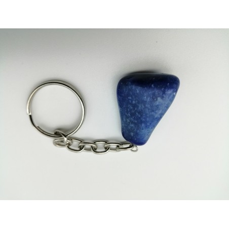 0571QU016 8  PORTACHIAVI QUARZO BLU