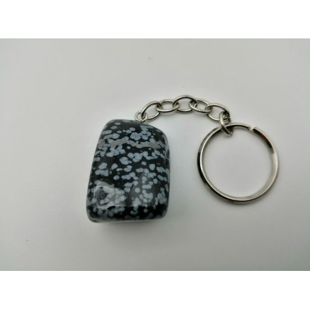 0572FN016 5  PORTACHIAVI OSSIDIANA FIOCCO DI NEV